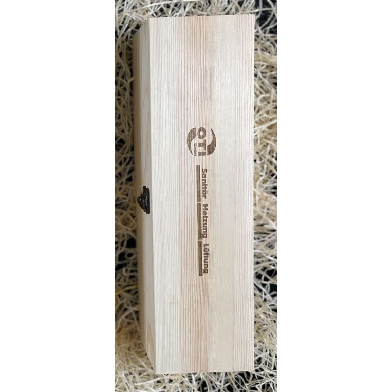 1er Holzkiste mit Laser-Gravur