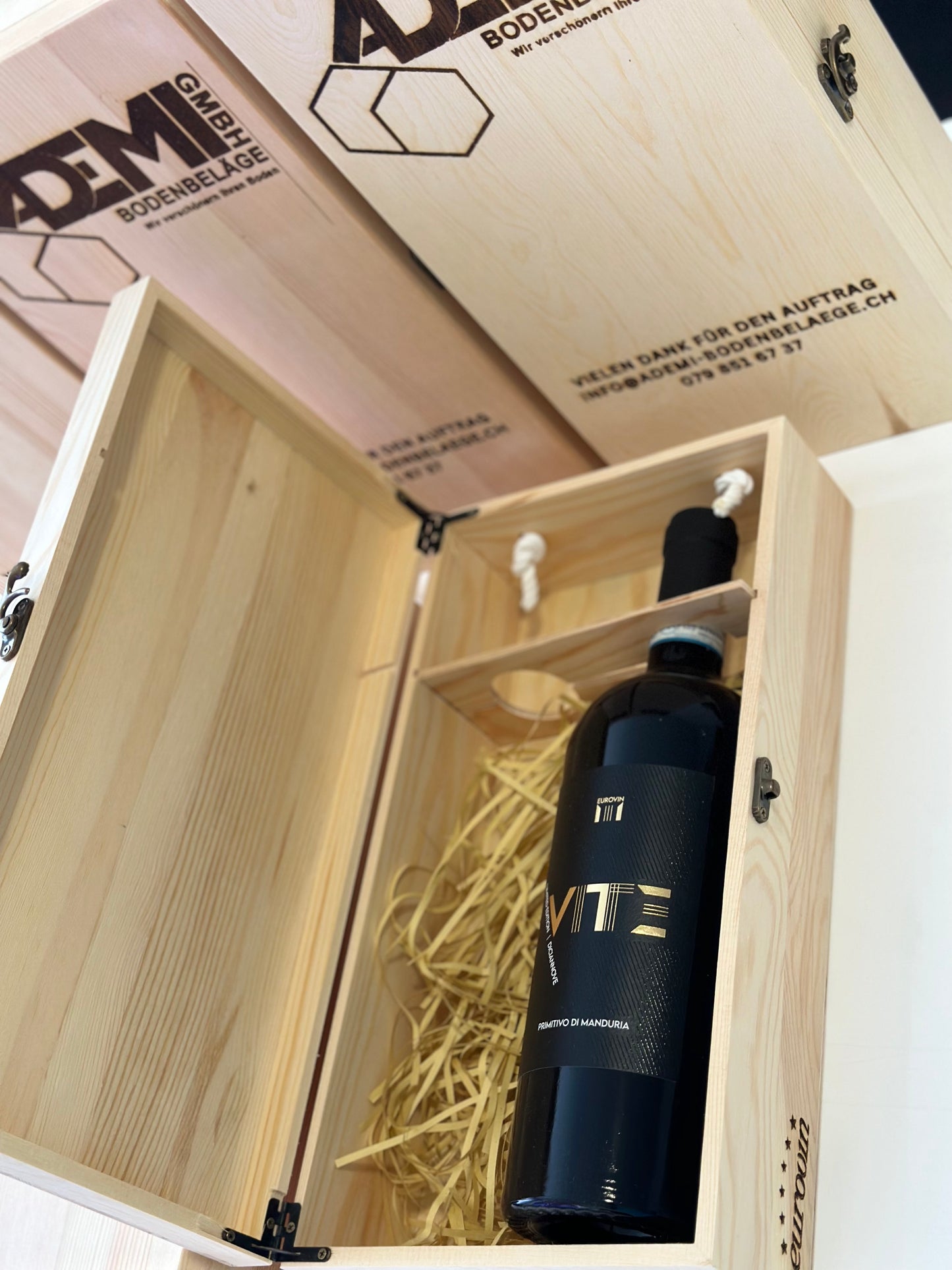 2er Holzkiste mit Laser-Gravur
