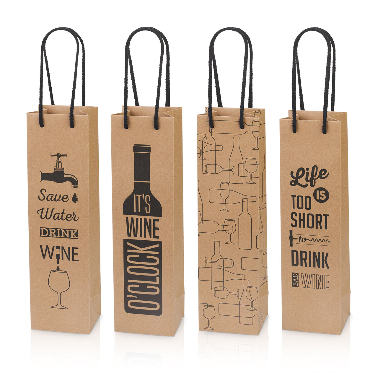 Wein Tragetasche für 1 Flasche ''Wein Zitat''