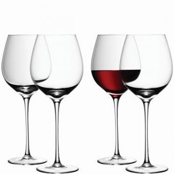 4er Set Rotweinglas 700ml - Klar