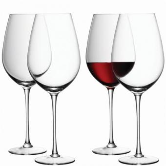 4er Set Rotweinglas 850ml - Klar